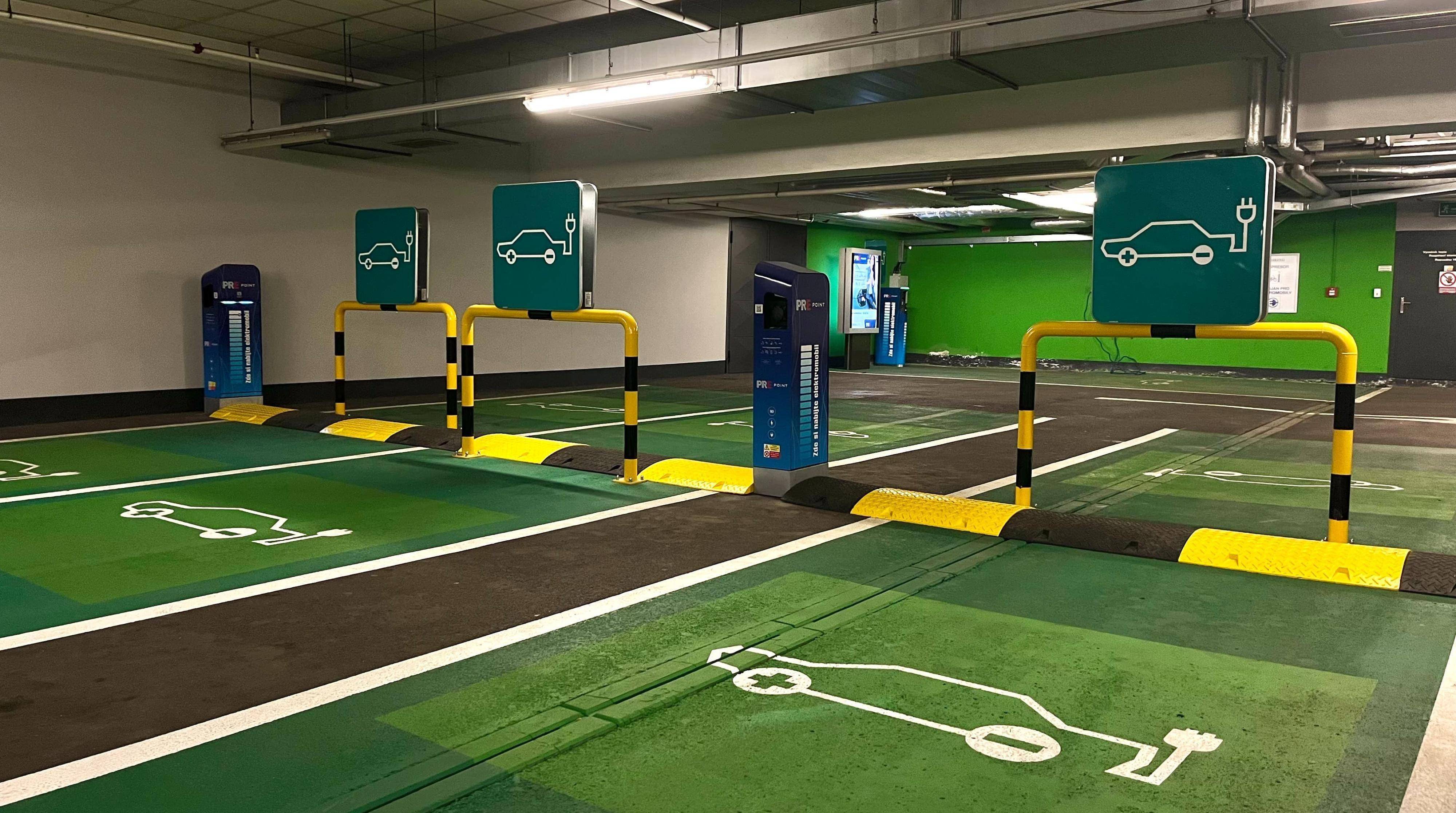 Dobíjecí stanice pro elektromobily | Obchodní centrum Europark