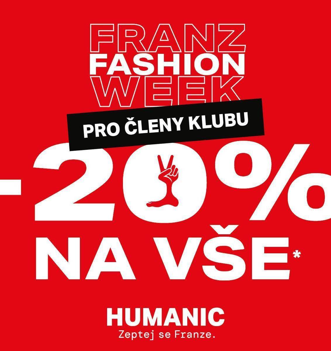 Humanic Franz Fashion week -20% na vše | Obchodní centrum Europark