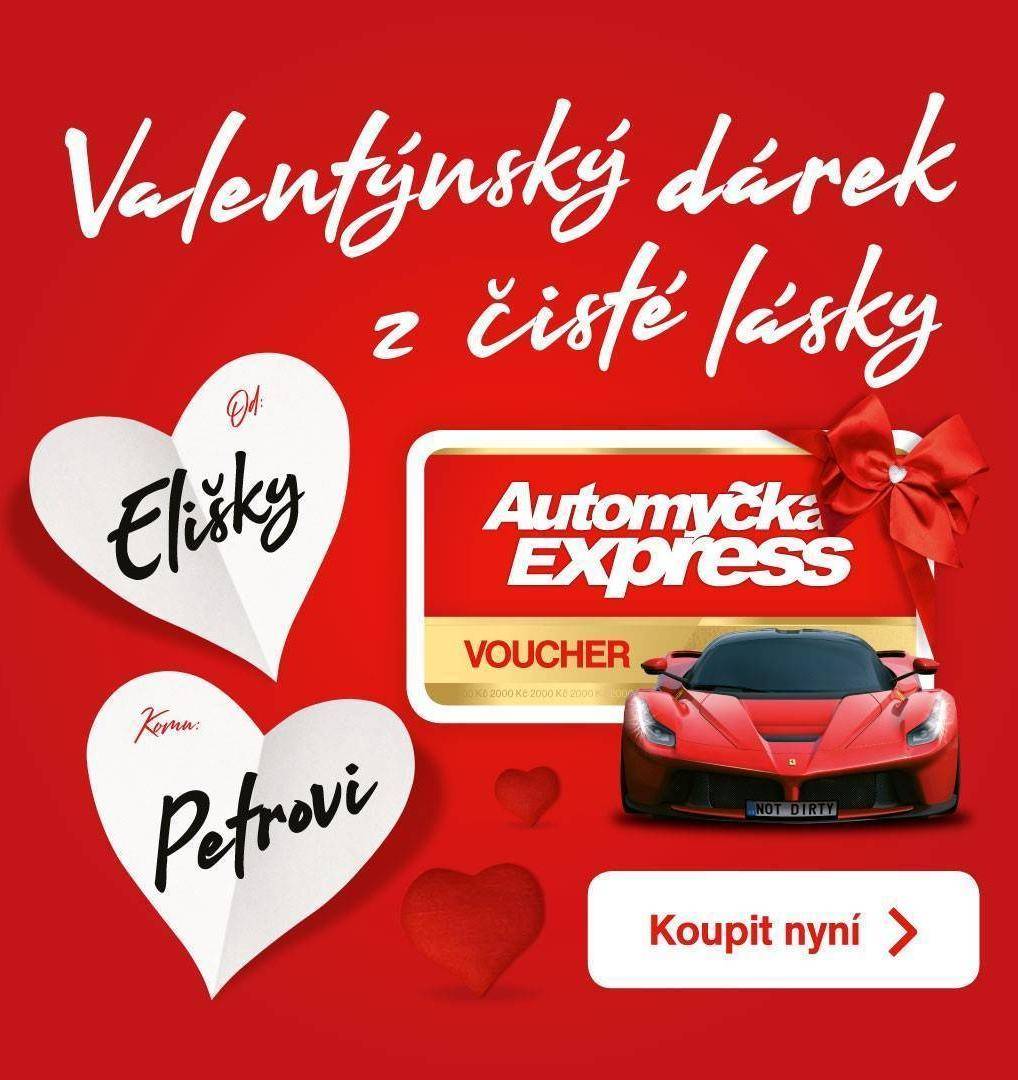 Valentýnský dárek z čisté lásky Automyčka Express | Obchodní centrum Europark