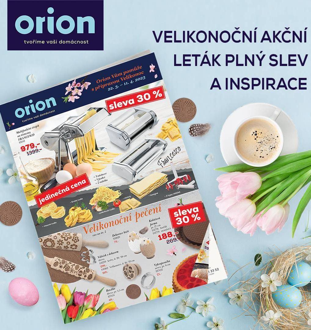 Velikonoční akční leták Orion| Obchodní centrum Europark