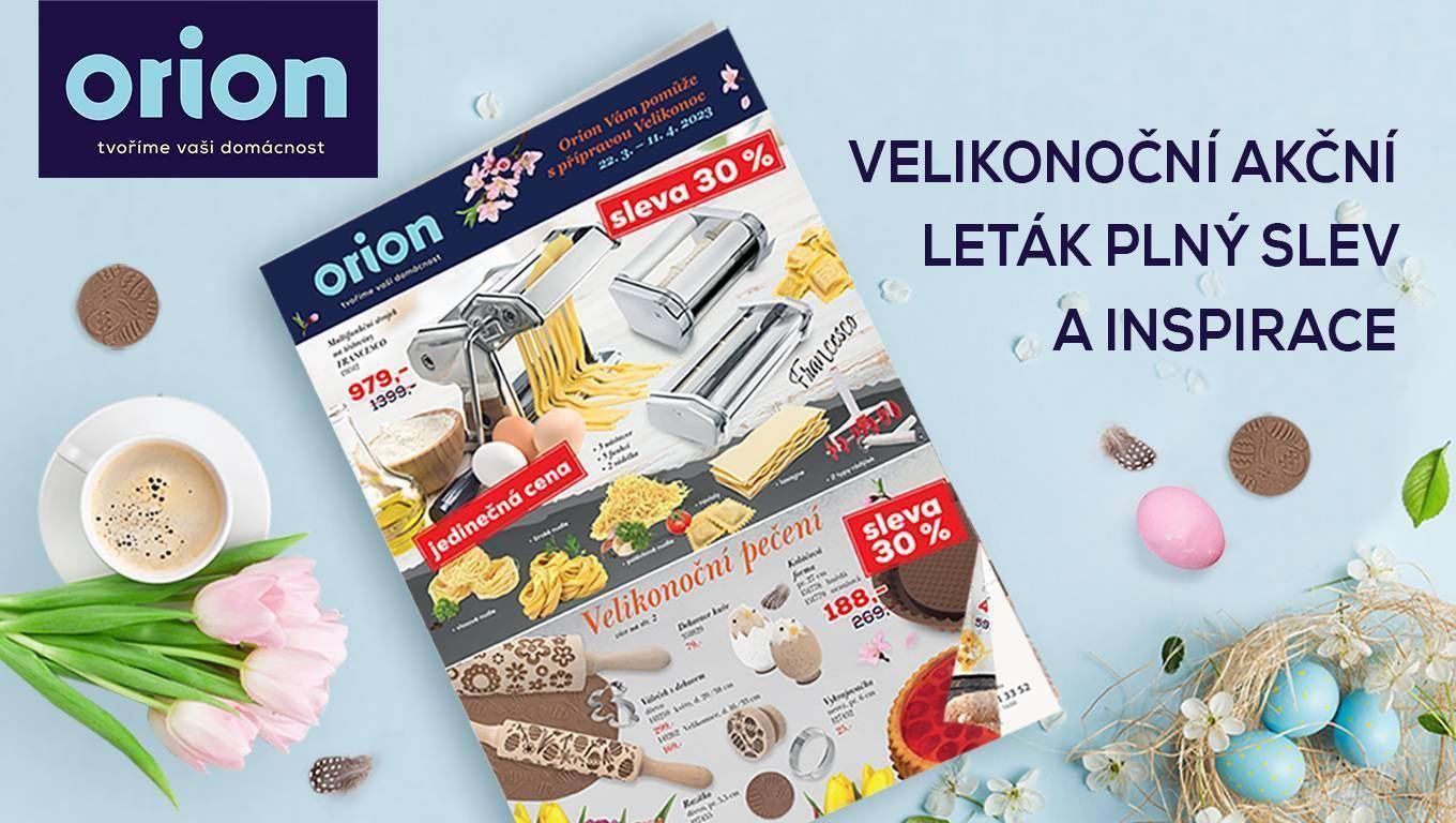 Velikonoční akční leták Orion| Obchodní centrum Europark