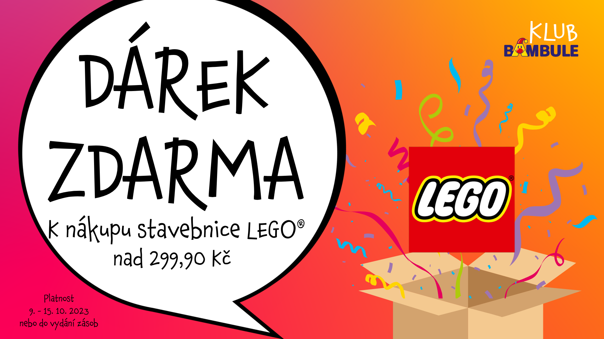 Dárek k nákupu stavebnice LEGO zdarma | Obchodní centrum Europark