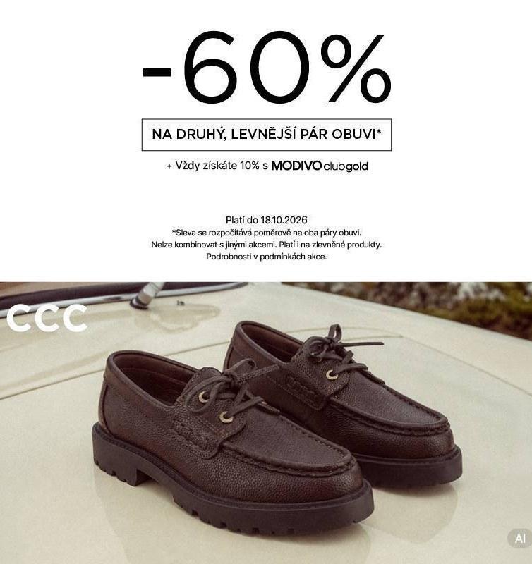 60 % na druhý pár v CCC! | Obchodní Centrum EUROPARK