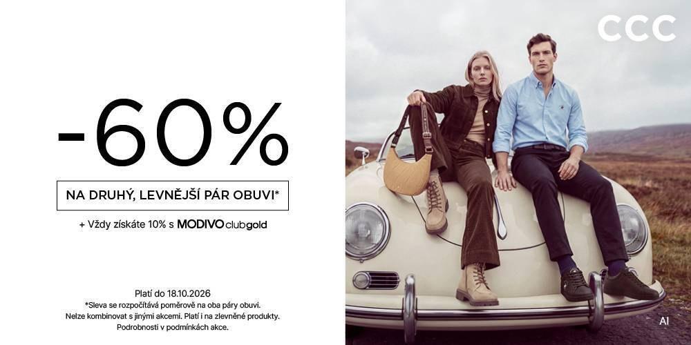 60 % na druhý pár v CCC! | Obchodní Centrum EUROPARK